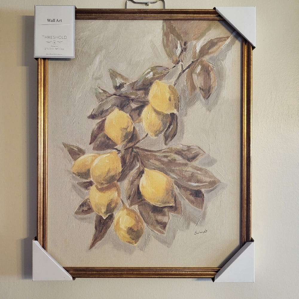 Threshold designed with Studio McGee 16"x20" Lemons Vintage Framed Wall‎ Art